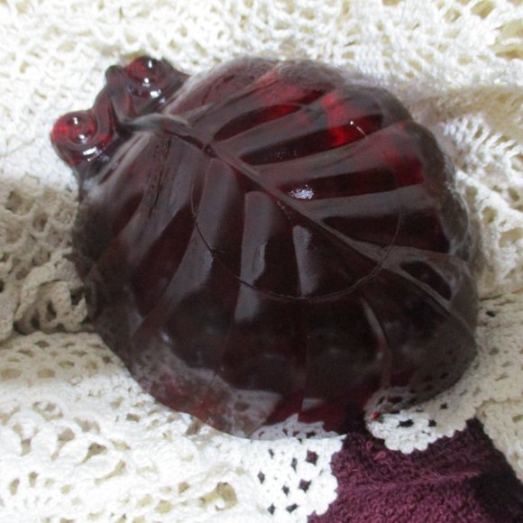 Royal Ruby Depression Glass Ashtray - Picture 4 of 7